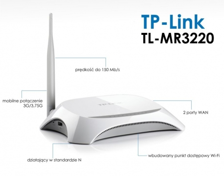 Router TP-Link MR3220 + Modem Huawei E3131h-2