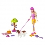 Mattel Lalka Barbie Na Rolkach Z Pieskami N7651