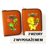 Piórnik z Wyposażeniem - Brązowy z Dinozaurem