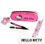 Zestaw Hello Kitty = Piórnik + Ołówki + Długopisy