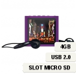 Odtwarzacz MP4 Sweex MP607 Fioletowy 4GB 