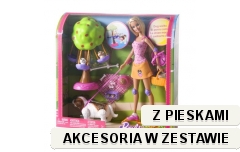 Mattel Lalka Barbie Na Rolkach Z Pieskami N7651