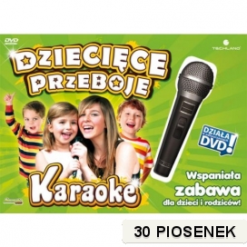 Zestaw: Karaoke Dziecięce Przeboje Techland + Mikrofon