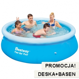 Zestaw Basen ogrodowy rozporowy Bestway (57008) 244cm x 66cm + deska dla dziecka