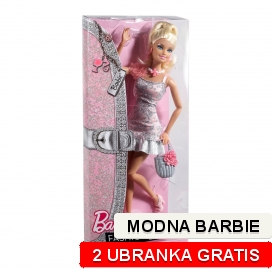 Barbie Fashionistas Modnisie - Barbie + 2 Ubranka W3901 X9136