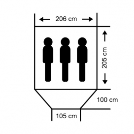 Namiot 3-os. Silvertree Bergen 206 x 205 x 100cm