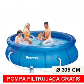 Basen Bestway Fast Set 57109 - 305 x76 cm + Pompa Filtrująca Gratis