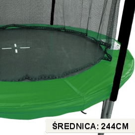 Duża Trampolina Distri'Com 244 cm Zielona 90kg