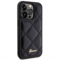 Oryginalne Etui APPLE IPHONE 15 PRO MAX Guess Hardcase Quilted Metal Logo (GUHCP15XPSQSQSK) czarne