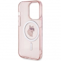 Oryginalne Etui APPLE IPHONE 15 PRO MAX Karl Lagerfeld Hardcase IML Choupette MagSafe (KLHMP15XHFCCNOP) różowe