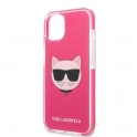 Oryginalne Etui IPHONE 13 Karl Lagerfeld Hardcase Choupette Head (KLHCP13MTPECPI) różowe