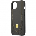 Oryginalne Etui IPHONE 13 Ferrari Hardcase Leather Curved Line czarne