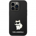 Oryginalne Etui IPHONE 14 PRO Karl Lagerfeld Hardcase Silicone Choupette MagSafe (KLHMP14LSNCHBCK) czarne