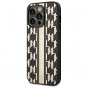 Oryginalne Etui IPHONE 14 PRO MAX Karl Lagerfeld Hardcase Monogram Stripe (KLHCP14XPGKLSKW) brązowe