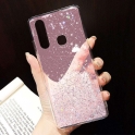 Etui SAMSUNG GALAXY A02S Brokat Cekiny Glue Glitter Case różowe