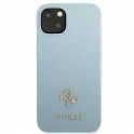 Oryginalne Etui IPHONE 13 MINI Guess Hardcase Saffiano 4G Small Metal Logo (GUHCP13SPS4MB) niebieskie