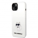 Etui IPHONE 14 Karl Lagerfeld Hardcase Silicone Choupette (KLHCP14SSNCHBCH) białe