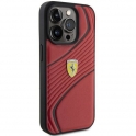 Oryginalne Etui APPLE IPHONE 15 PRO Ferrari Hardcase Twist Metal Logo (FEHCP15LPTWR) czerwone