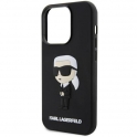 Oryginalne Etui IPHONE 14 PRO Karl Lagerfeld Hardcase Rubber Ikonik 3D (KLHCP14L3DRKINK) czarne