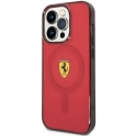 Oryginalne Etui IPHONE 14 PRO MAX Ferrari Hardcase Translucent Magsafe (FEHMP14XURKR) czerwone