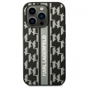 Oryginalne Etui IPHONE 14 PRO MAX Karl Lagerfeld Hardcase Monogram Stripe (KLHCP14XPGKLSKG) szare