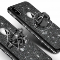 Etui Diamond Ring Glitter Brokat SAMSUNG GALAXY J4+ J4 PLUS czarne
