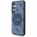 Etui SAMSUNG GALAXY S25+ Guess 4G Round Patch Classic Logo MagSafe niebieskie