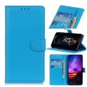 Etui HUAWEI P40 LITE E / Y7p Portfel skórzany z klapką Litchi niebieskie