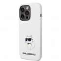 Etui IPHONE 14 PRO MAX Karl Lagerfeld Hardcase Silicone Choupette (KLHCP14XSNCHBCH) białe