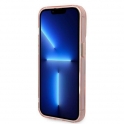 Oryginalne Etui IPHONE 14 PRO Guess Hard Case Gold Outline Translucent MagSafe (GUHMP14LHTCMP) różowe