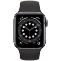 Smartwatch Apple Watch Series 6 GPS + Cellular 44mm Aluminium szary z czarnym paskiem Sport