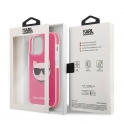 Oryginalne Etui IPHONE 13 PRO MAX Karl Lagerfeld Hardcase Choupette Head (KLHCP13XTPECPI) różowe