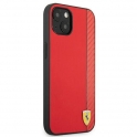 Oryginalne Etui IPHONE 13 MINI Ferrari Hardcase On Track Carbon Stripe (FESAXHCP13SRE) czerwone