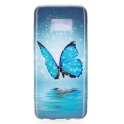 Etui Slim Art Samsung Galaxy S8 błyszczący niebieski motyl