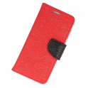 Etui portfel Fancy SAMSUNG A6 2018 czerwono-czarne shine