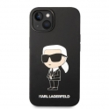 Oryginalne Etui IPHONE 14 PLUS Karl Lagerfeld Hardcase Silicone Ikonik MagSafe (KLHMP14MSNIKBCK) czarne