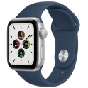 Smartwatch Apple Watch SE GPS 40mm Aluminium srebrny z niebieskim paskiem Sport