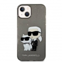 Oryginalne Etui IPHONE 14 PLUS Karl Lagerfeld Hardcase IML GLIT NFT Karl&Choupette (KLHCP14MHNKCTGK) czarne