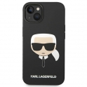 Oryginalne Etui IPHONE 14 PLUS Karl Lagerfeld Harcase Silicone Karl's Head Magsafe (KLHMP14MSLKHBK) czarne