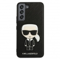 Oryginalne Etui SAMSUNG GALAXY S21 FE Karl Lagerfeld Hardcase Saffiano Ikonik Karl's Head KLHCS21FSAKHBK czarne