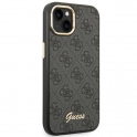 Oryginalne Etui IPHONE 14 Guess Hard Case 4G Vintage Gold Logo (GUHCP14SHG4SHK) czarne