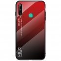 Etui HUAWEI P40 LITE E / Y7p Szklane Glass case Gradient czerwono-czarne