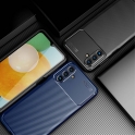 Etui SAMSUNG GALAXY A13 5G / A04S Pancerne Shockproof Nexeri Carbon Fiber niebieskie