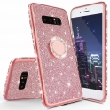 Etui Diamond Ring Glitter Brokat HUAWEI P20 LITE różowe