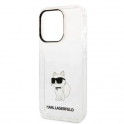 Oryginalne Etui IPHONE 14 PRO MAX Karl Lagerfeld Hardcase IML NFT Choupette (KLHCP14XHNCHTCT) transparentne