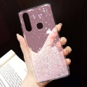 Etui SAMSUNG GALAXY A13 5G Brokat Cekiny Glue Glitter Case różowe