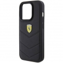 Oryginalne Etui APPLE IPHONE 15 PRO Ferrari Hardcase Quilted Metal Logo (FEHCP15LRDUK) czarne