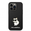 Etui IPHONE 14 PRO Karl Lagerfeld Hardcase Silicone Choupette (KLHCP14LSNCHBCK) czarne
