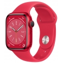 Smartwatch Apple Watch Series 8 GPS 41mm Aluminium czerwony z czerwonym  paskiem Sport