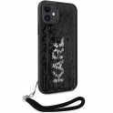 Oryginalne Etui IPHONE 11 Karl Lagerfeld Hardcase Sequins Cord (KLHCN61PSQRKS) srebrne